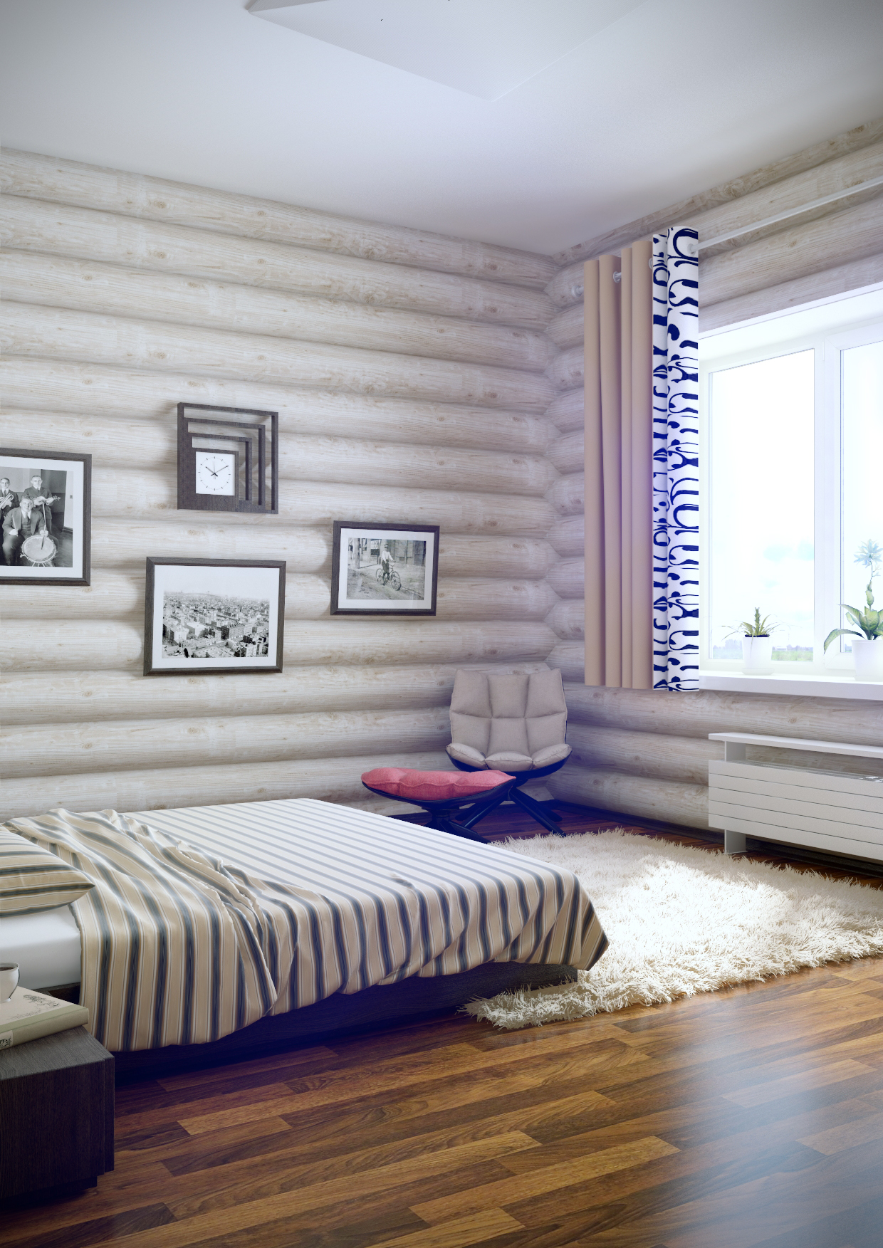 Коттедж второй этаж мужская спальня