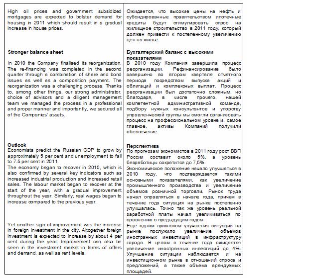 Пример перевода финансового отчета (Eng-Rus)