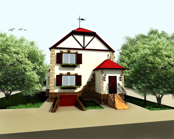 Проект загородного дома в "Чешском стиле"
