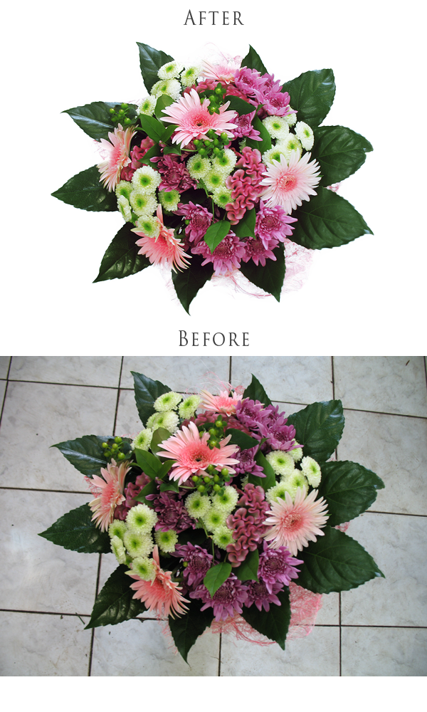 обтравка и обработка букета