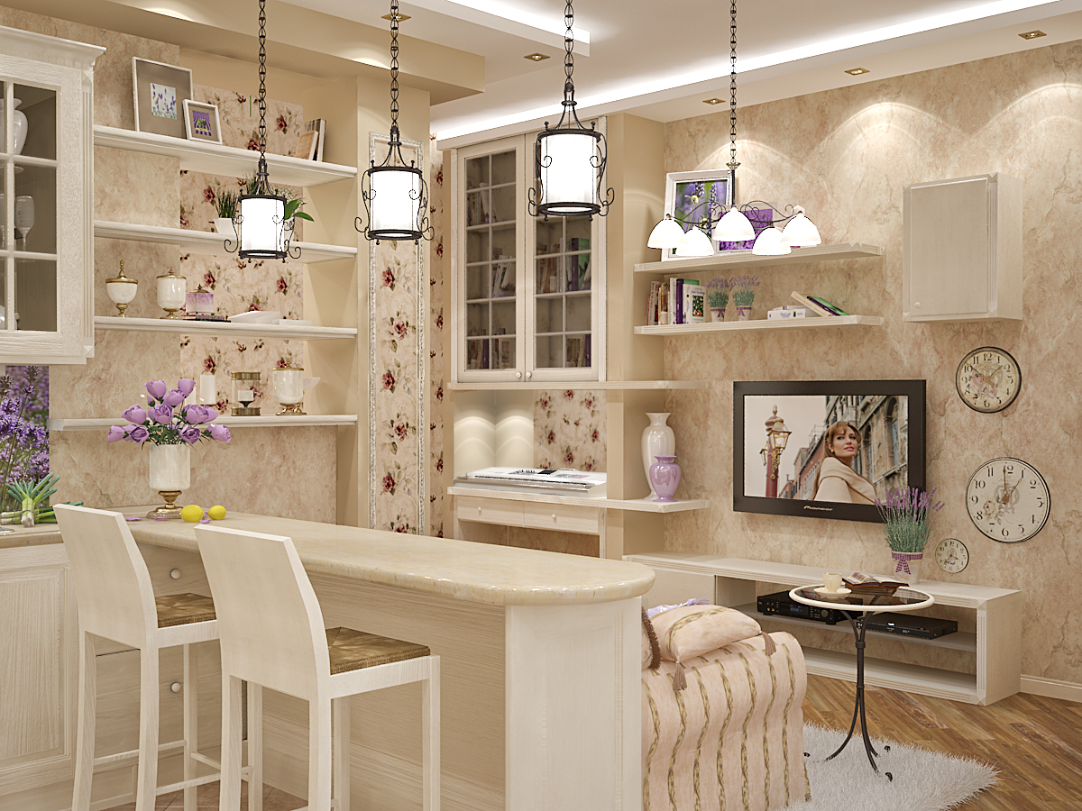 Гостиная-кухня 3