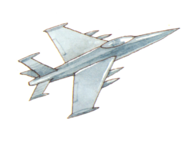 акварель"истребитель"
