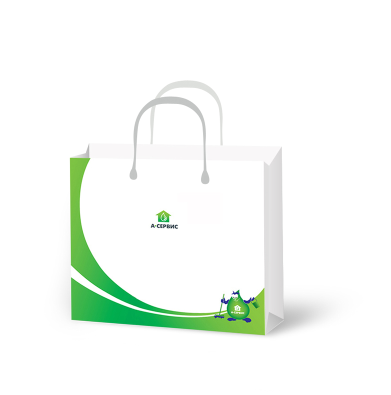 Дизайн фирменного пакета для "А-сервис"