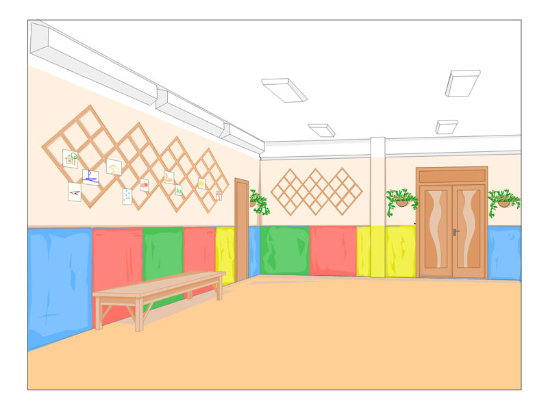 7 школа решение холла для 1-х классов перспектива