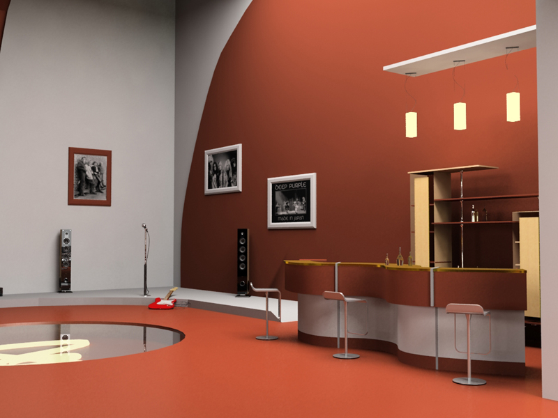 интерьер "рок-кафе"