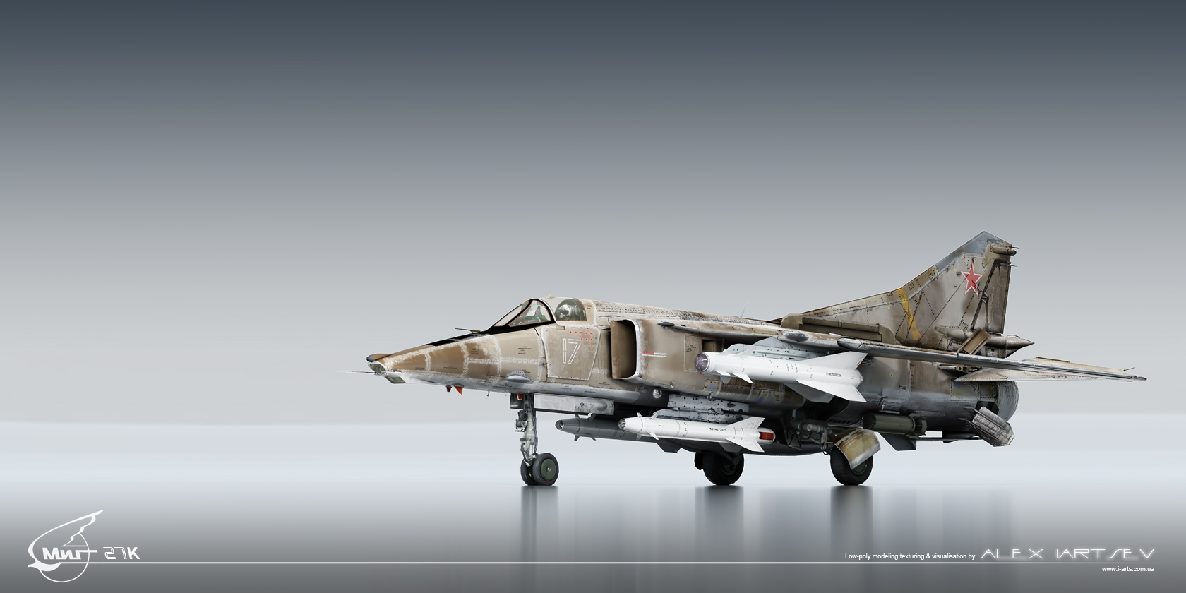 Low-Poly модель МиГ-27