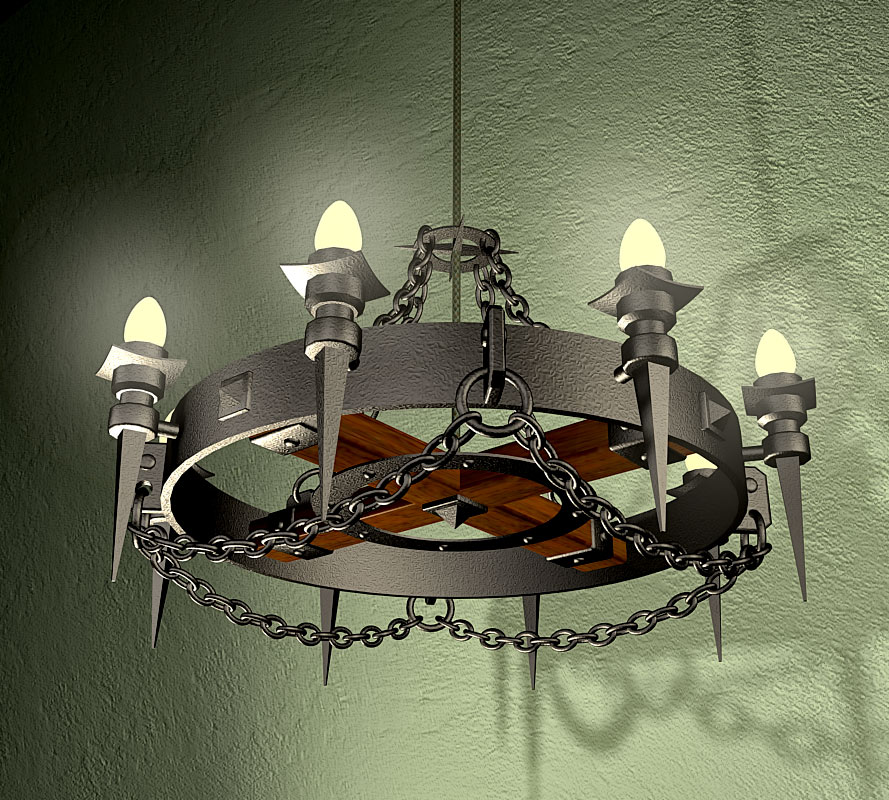 3d модель светильника для охотничьего домика