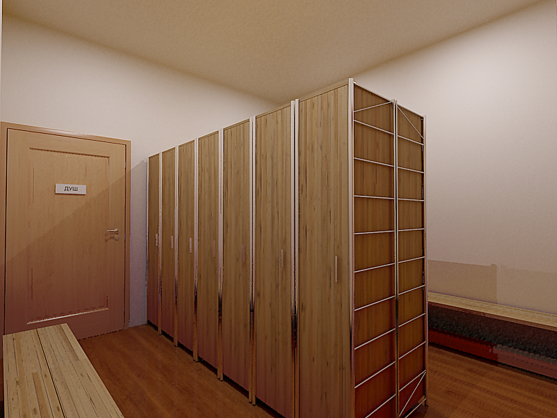 проект спортивного центра. раздевалка