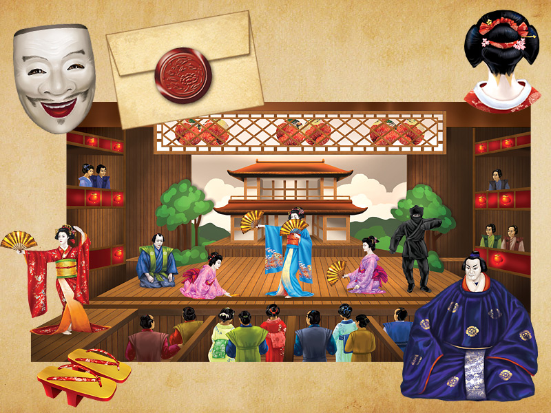 Разворот " Театр кабуки"