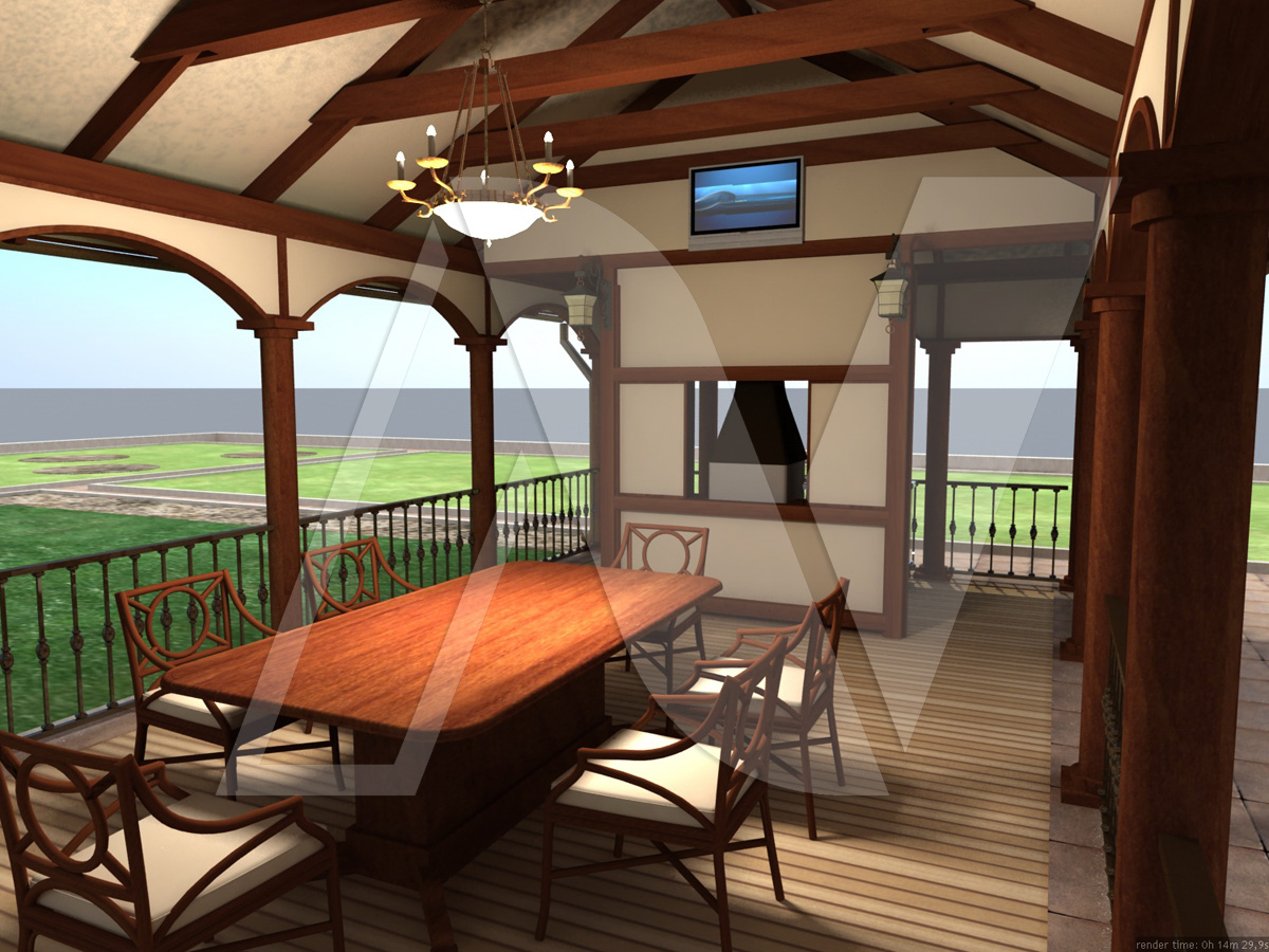 Интерьер беседки