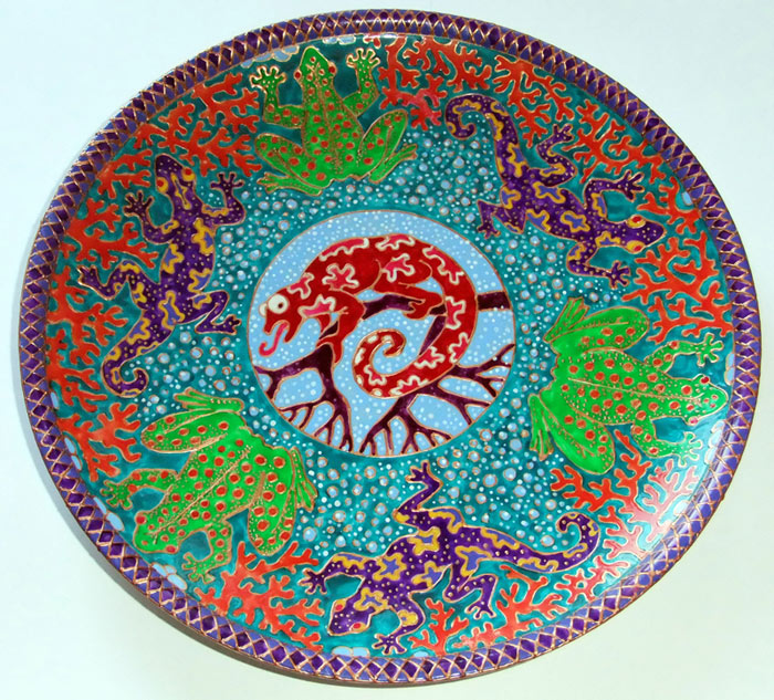 Настенные декоративные тарелки. Авторская надглазурная роспись.