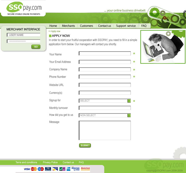 ssopay макет для внутренних страниц