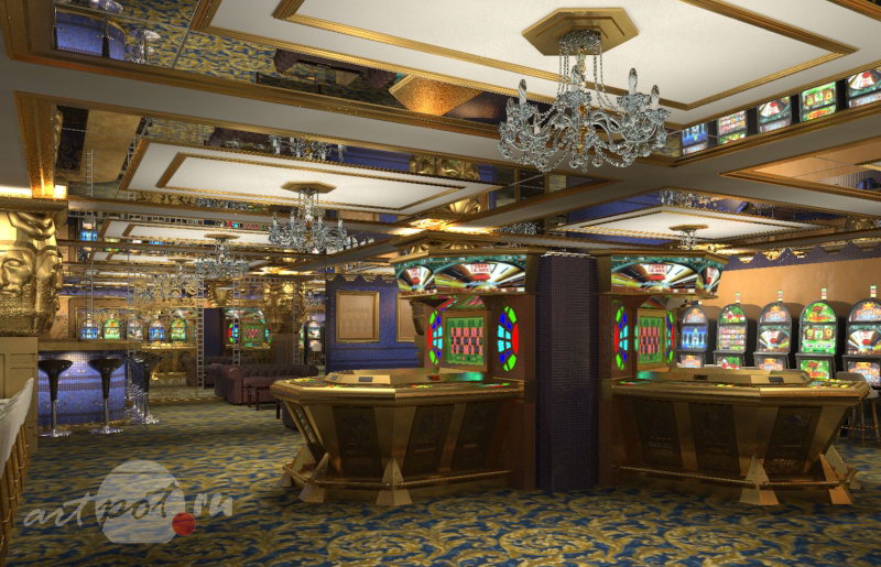 Визуализация интерьера казино