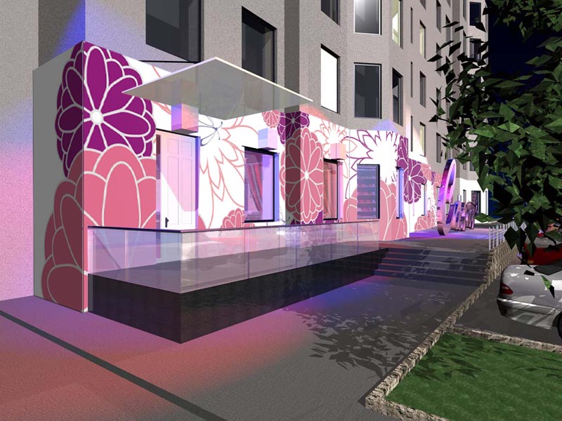 Фасад бара-ресторана "Сахар"