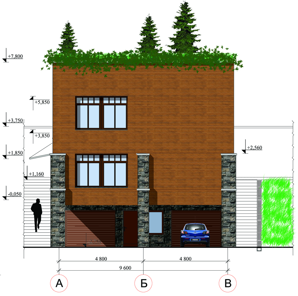 частный жилой дом "box"