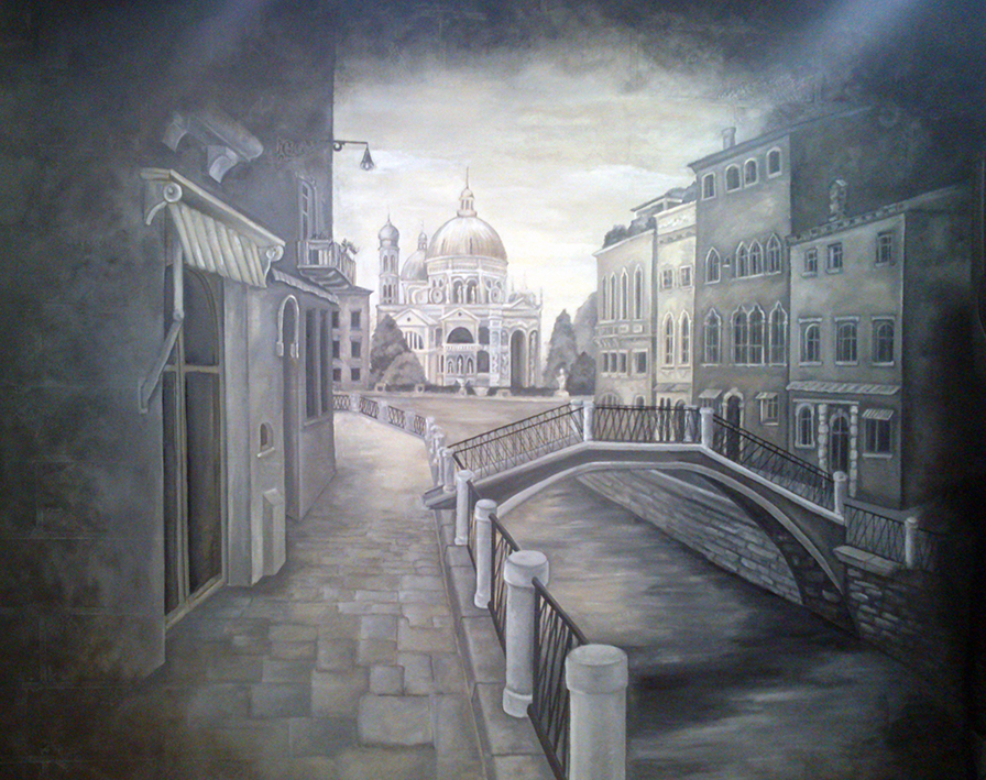 Роспись стен "Улочка Венеции"