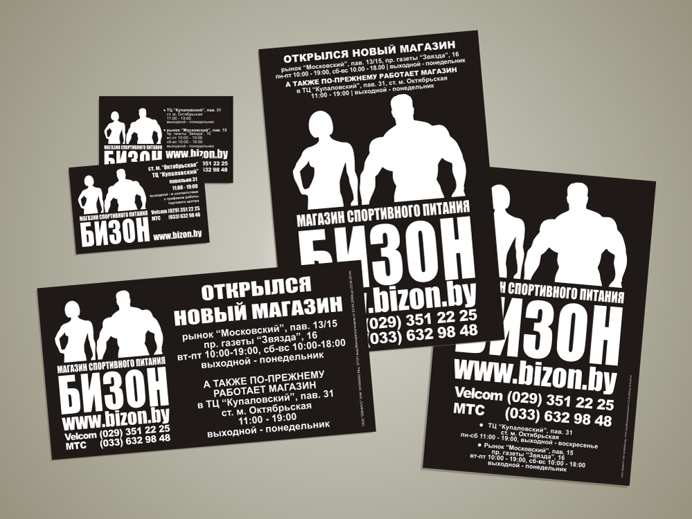 Фирменная продукция для компании Bizon
