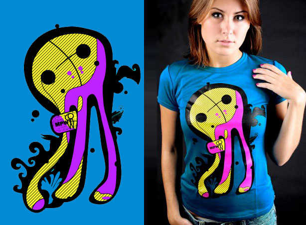 Принт на футболку "Триног"