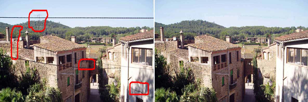 Редактирование, удаление с фотографии ненужных объектов. 