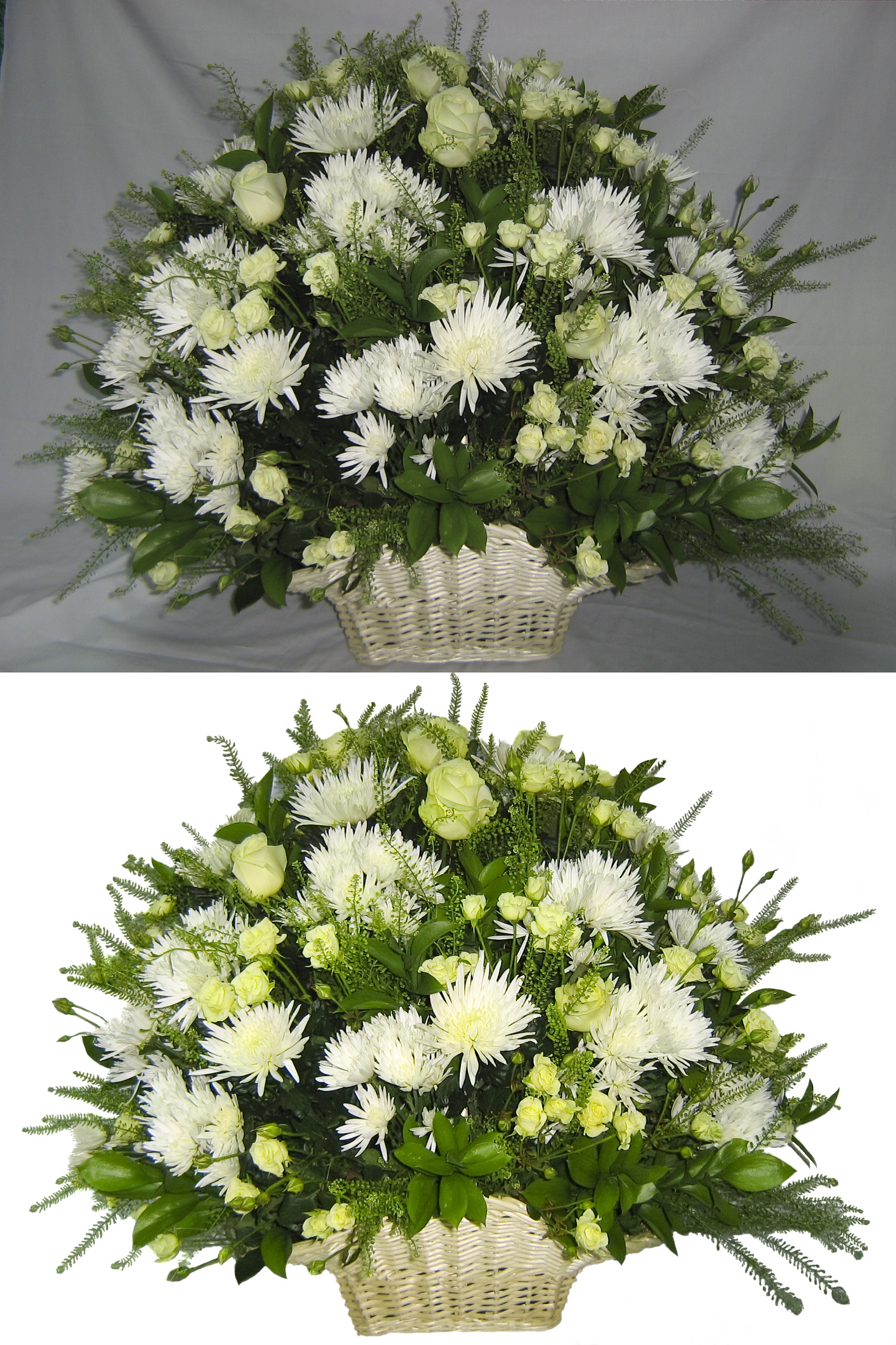 смена фона сложного букета