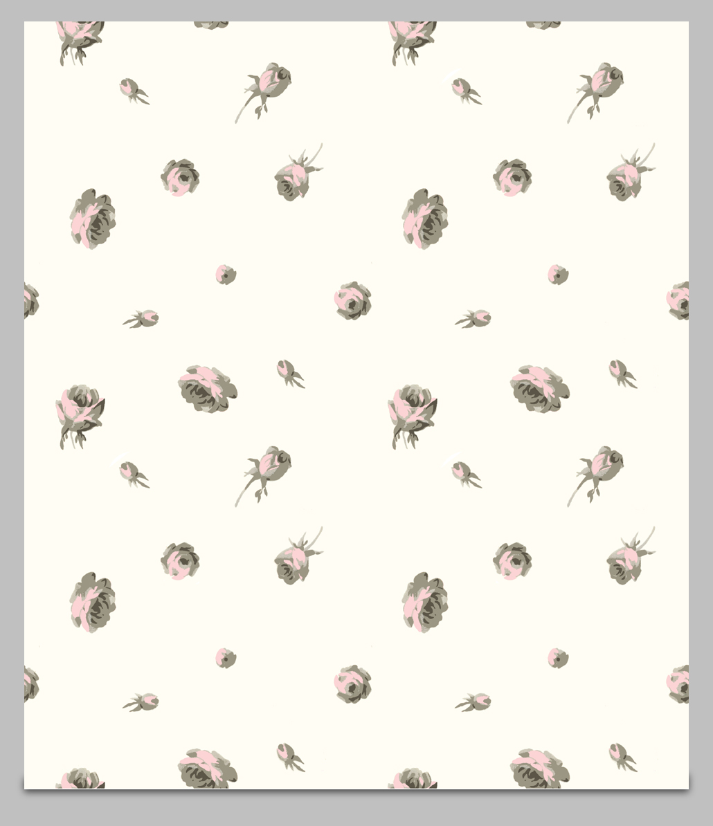 Принт маленькие розы (раппорт)