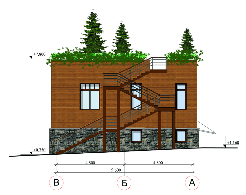частный жилой дом "box"