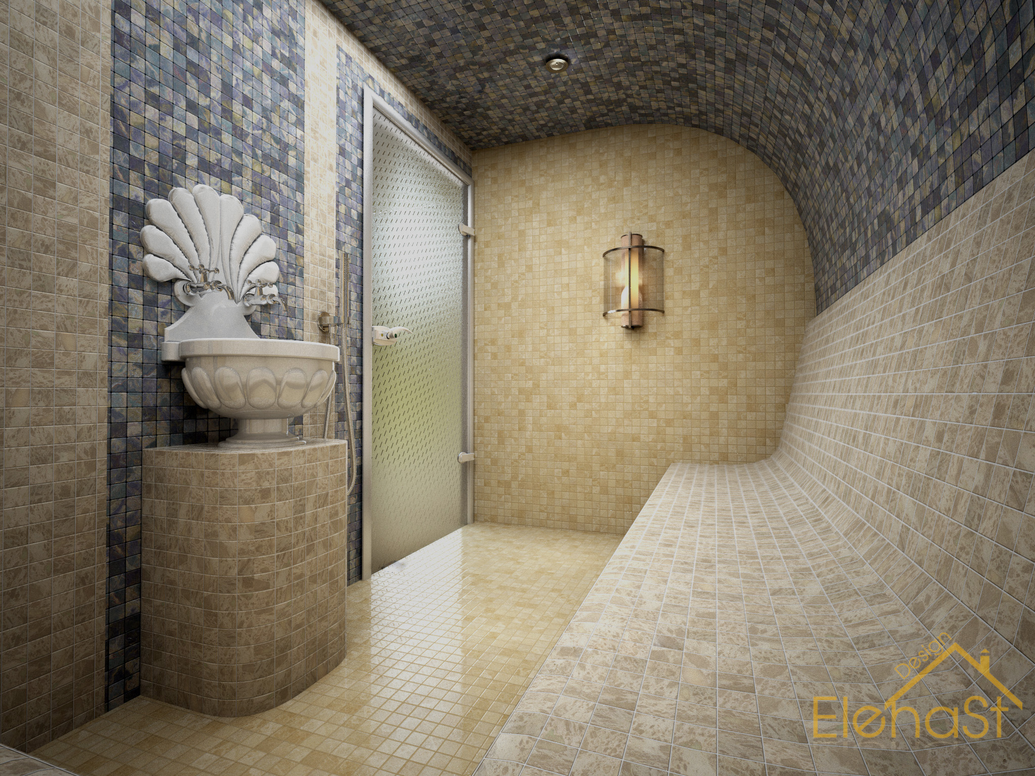 Банный комплекс с хамам. Котедж РБ