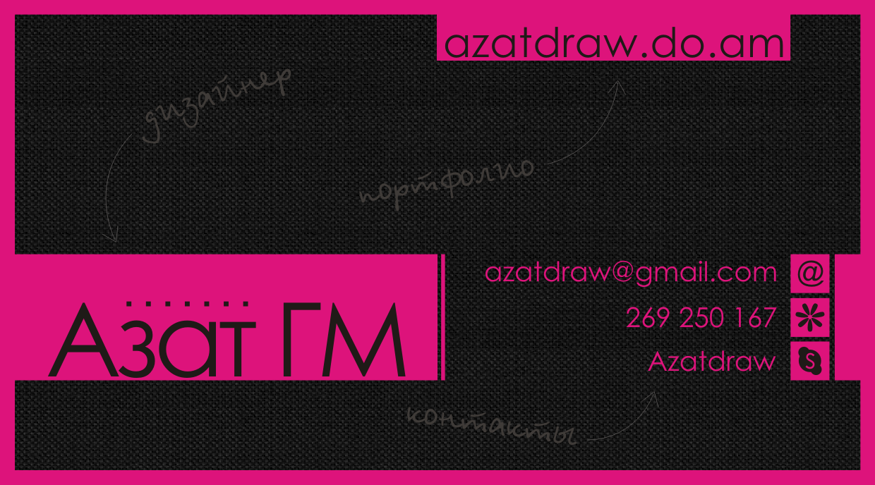 Элемент фирменного стиля: ВИЗИТКА №1