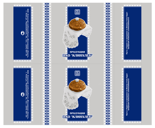 пакет для хлебо-булочных изделий с бегущим рисунком