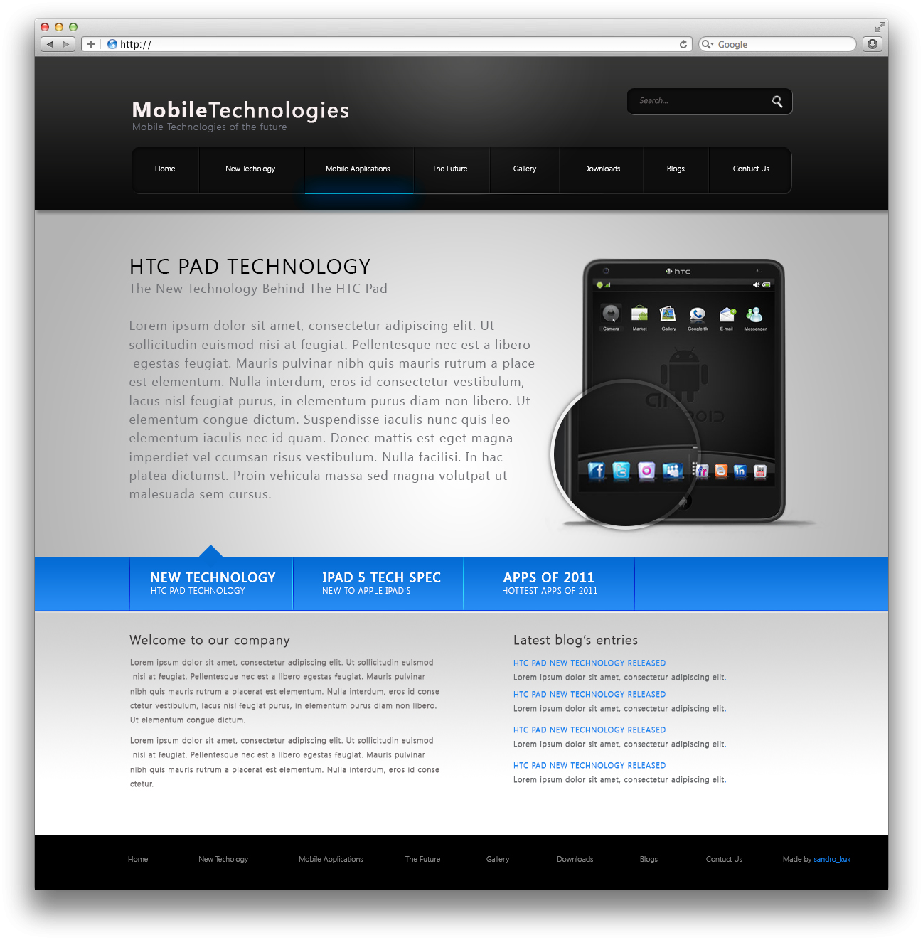 Mobile Apps Style Layout