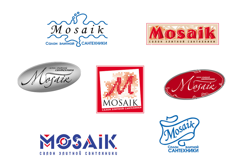 Варианты логотипа "Мозаик"