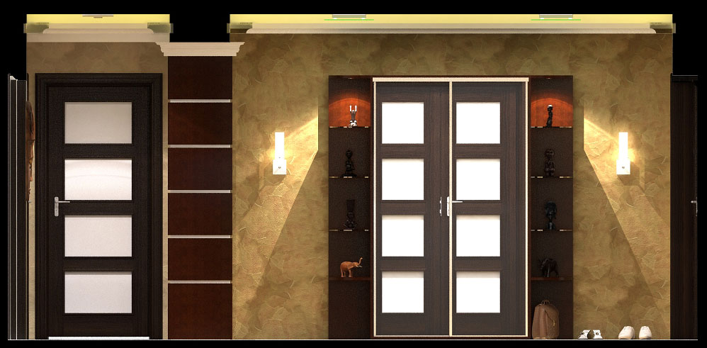 Дизайн и 3D визуализация частного интерьера. Объект: ЖК "Миллениу