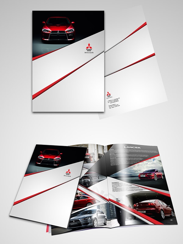 Дизайн каталога для Mitsubishi Motors