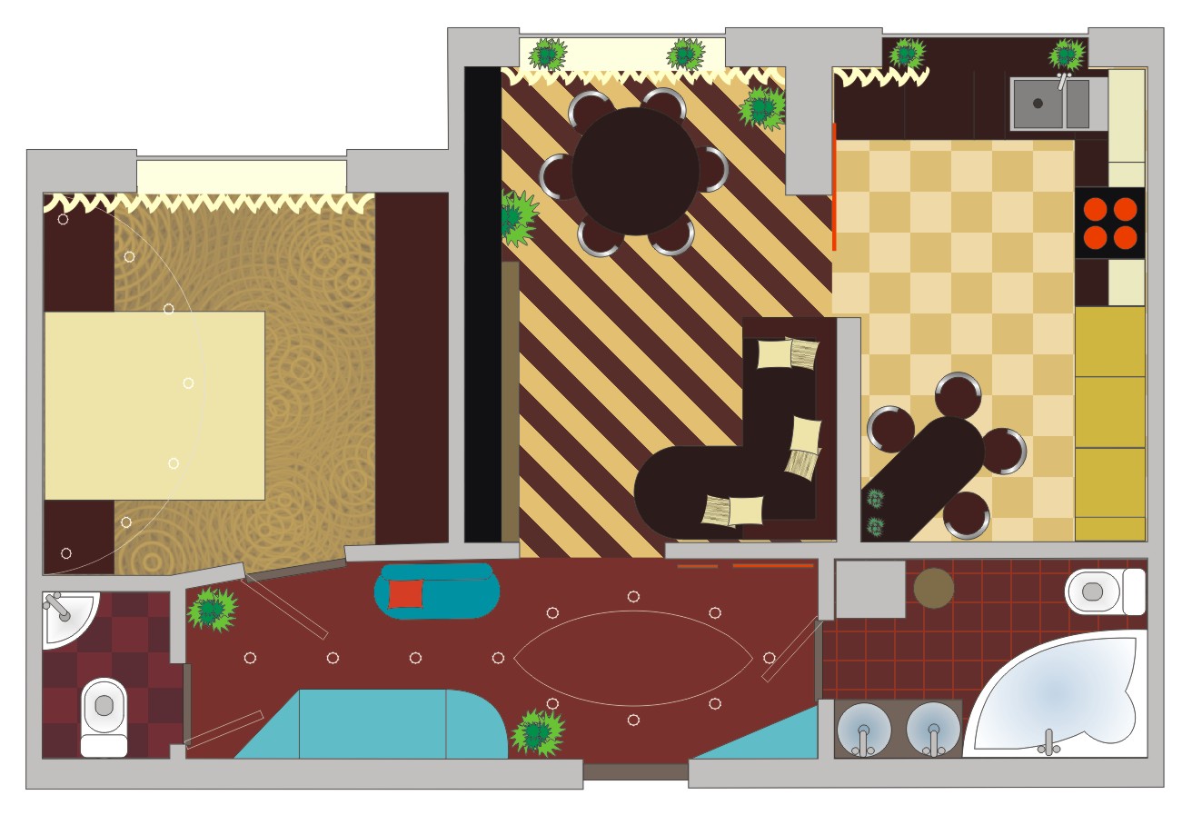 разгортка интерьера