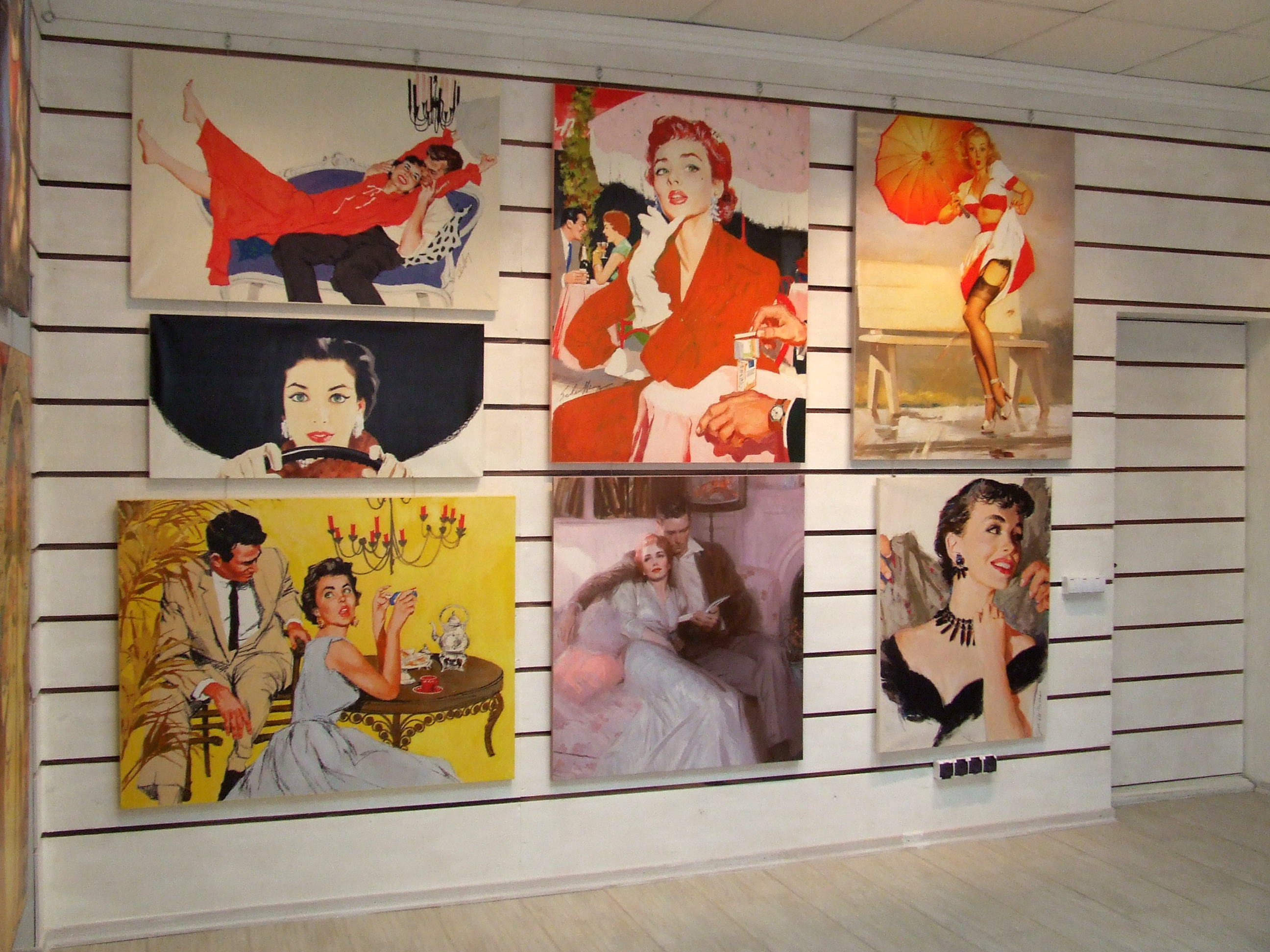 оформление галереи.изготовл.картин.ручная работа