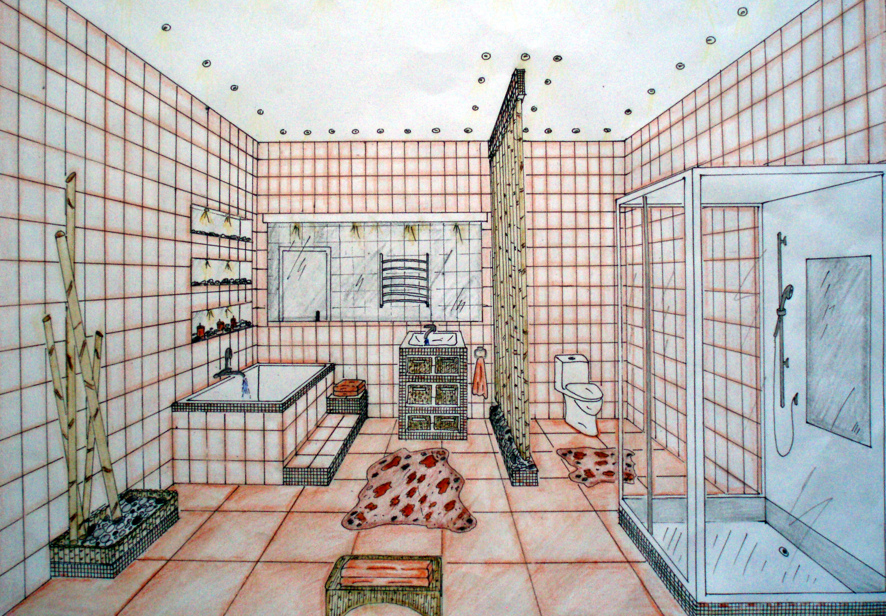 ВАННАЯ КОМНАТА. СТИЛЬ АФРИКА.