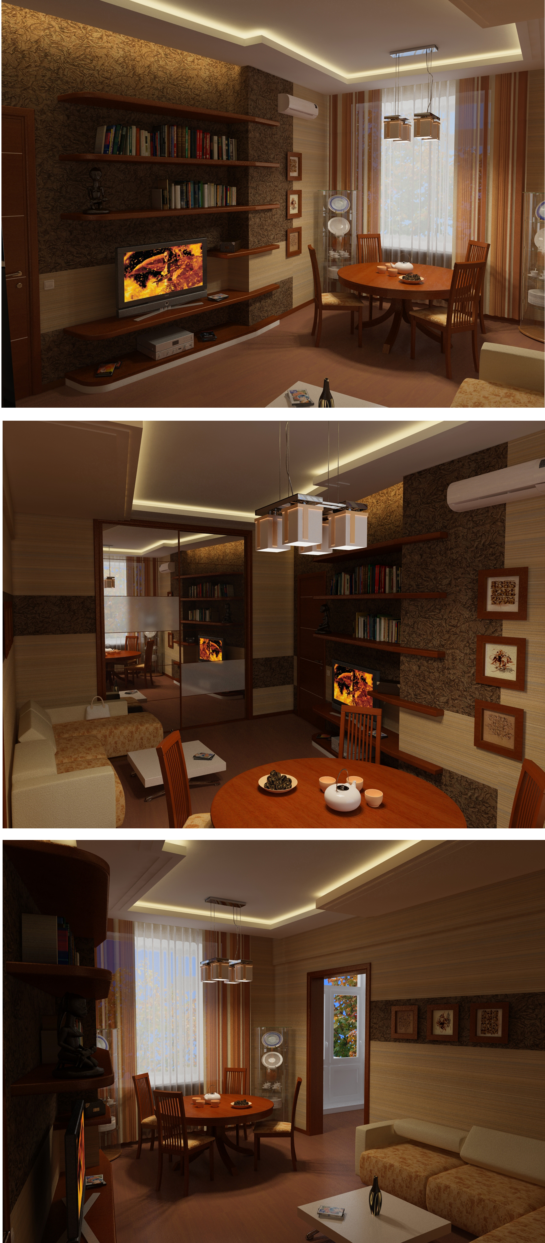 Гостинная 3-ех комнатной квартиры в г.Москва