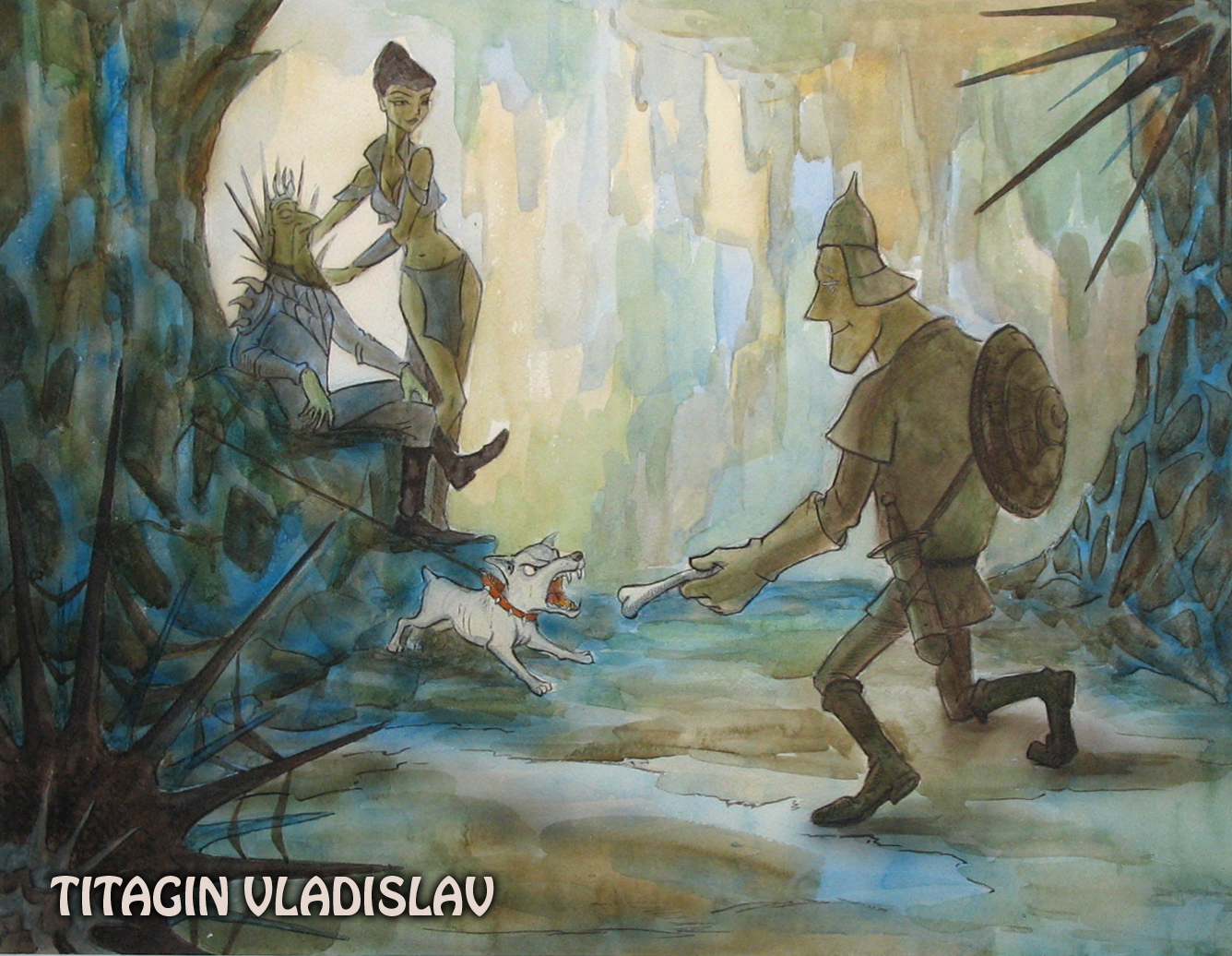 Эскиз к сказке "Про Кощея и его дочь"