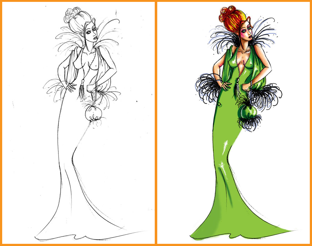 Раскрашенный рисунок