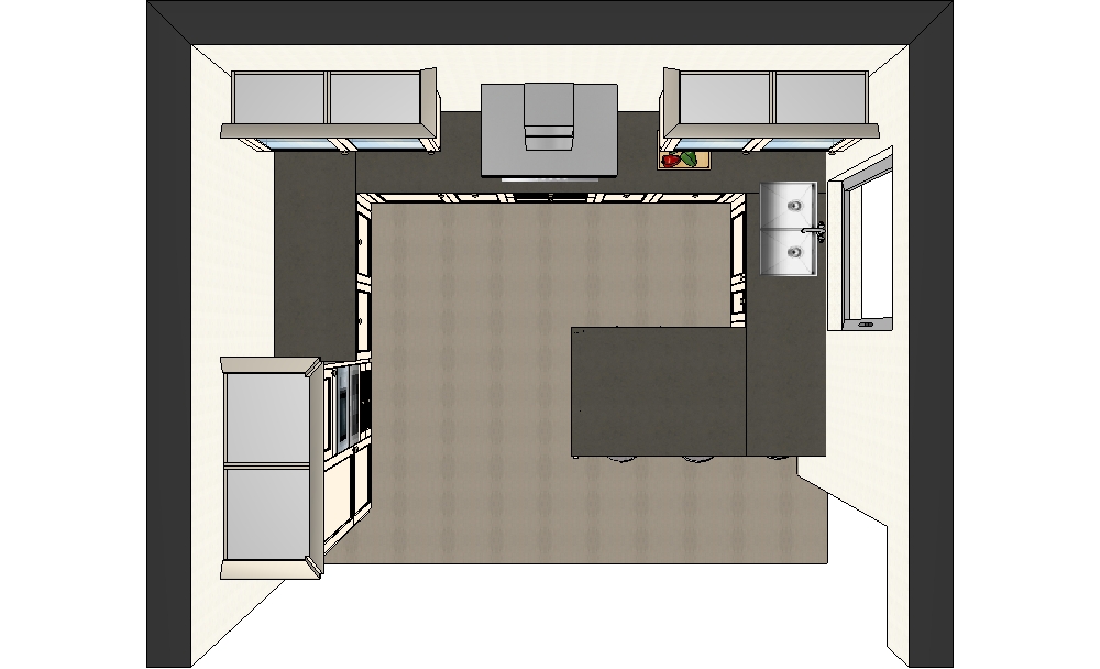 1 альтернативный план кухни - вид сверху