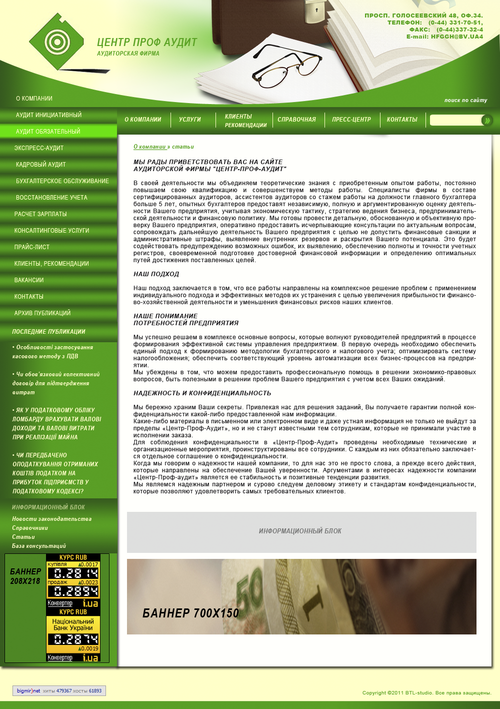 Дизайн сайта "Профаудит"