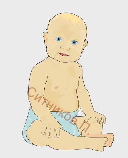 Малыш в векторе