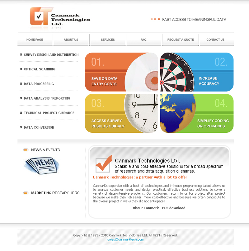 Дизайн сайта аналитической компании