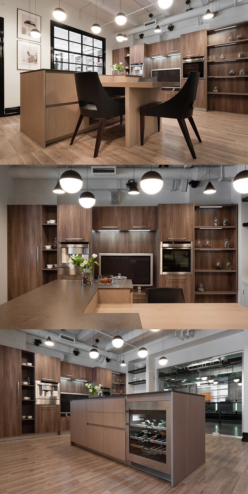 Съемка кухонной мебели в интерьере офиса