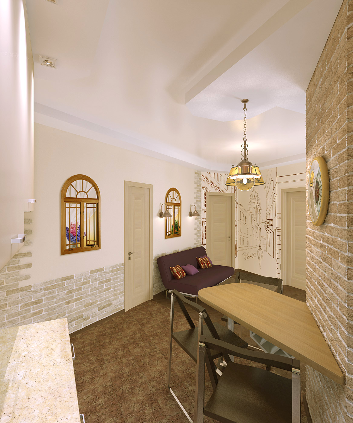 Небольшая гостиная в квартире в Москве