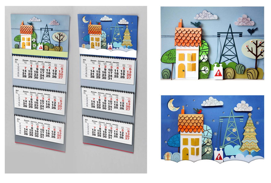 Календарь для компании "Электра"