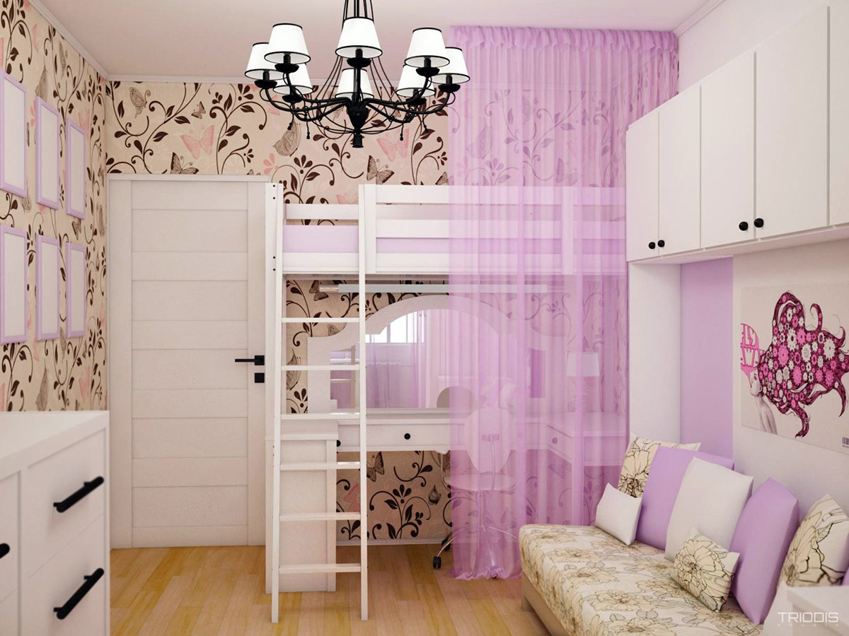Интерьер детской для девочек 2