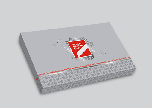 сувенирная коробка для конфет для "Дельтабанк"