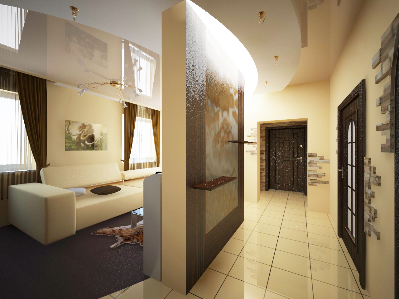 Дизайн интерьера частного дома п.Цемдолина