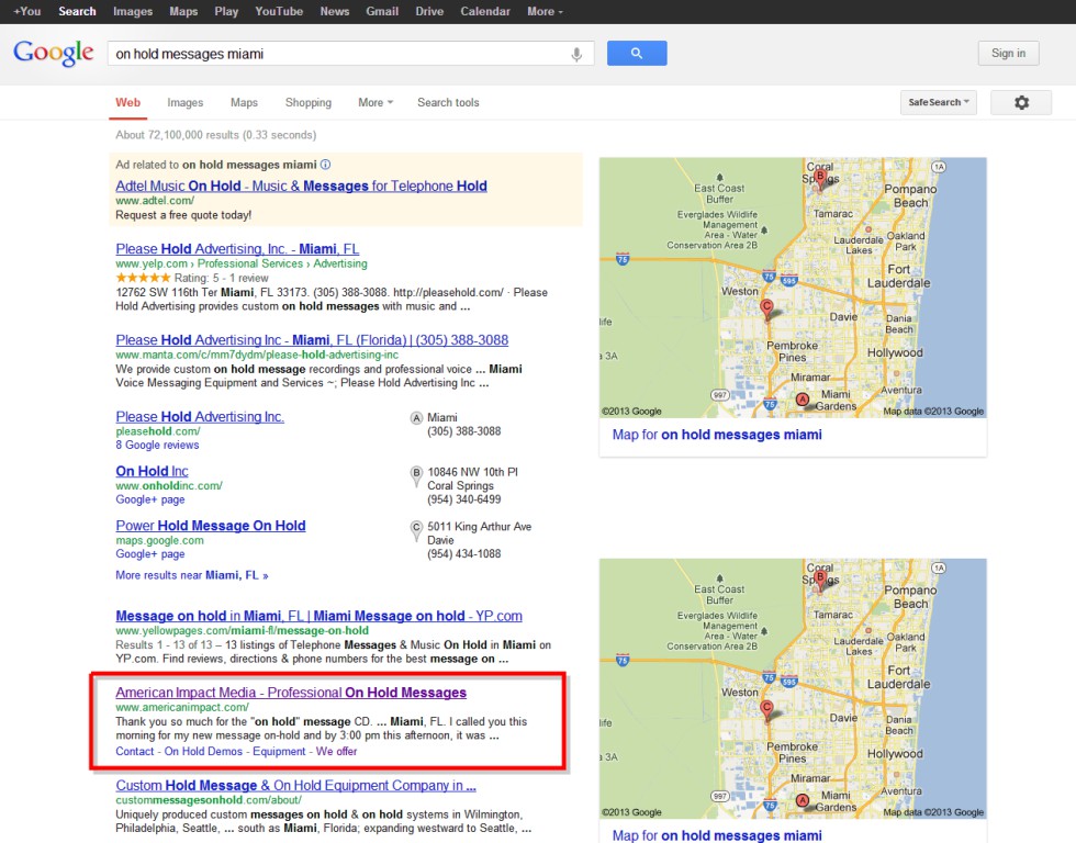Сайт звукозаписывающей компании 